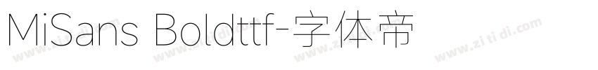 MiSans Boldttf字体转换